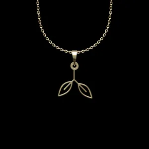 گردنبند طلا 18 عیار زنانه مدوپد مدل برگ کد L2-1-1236