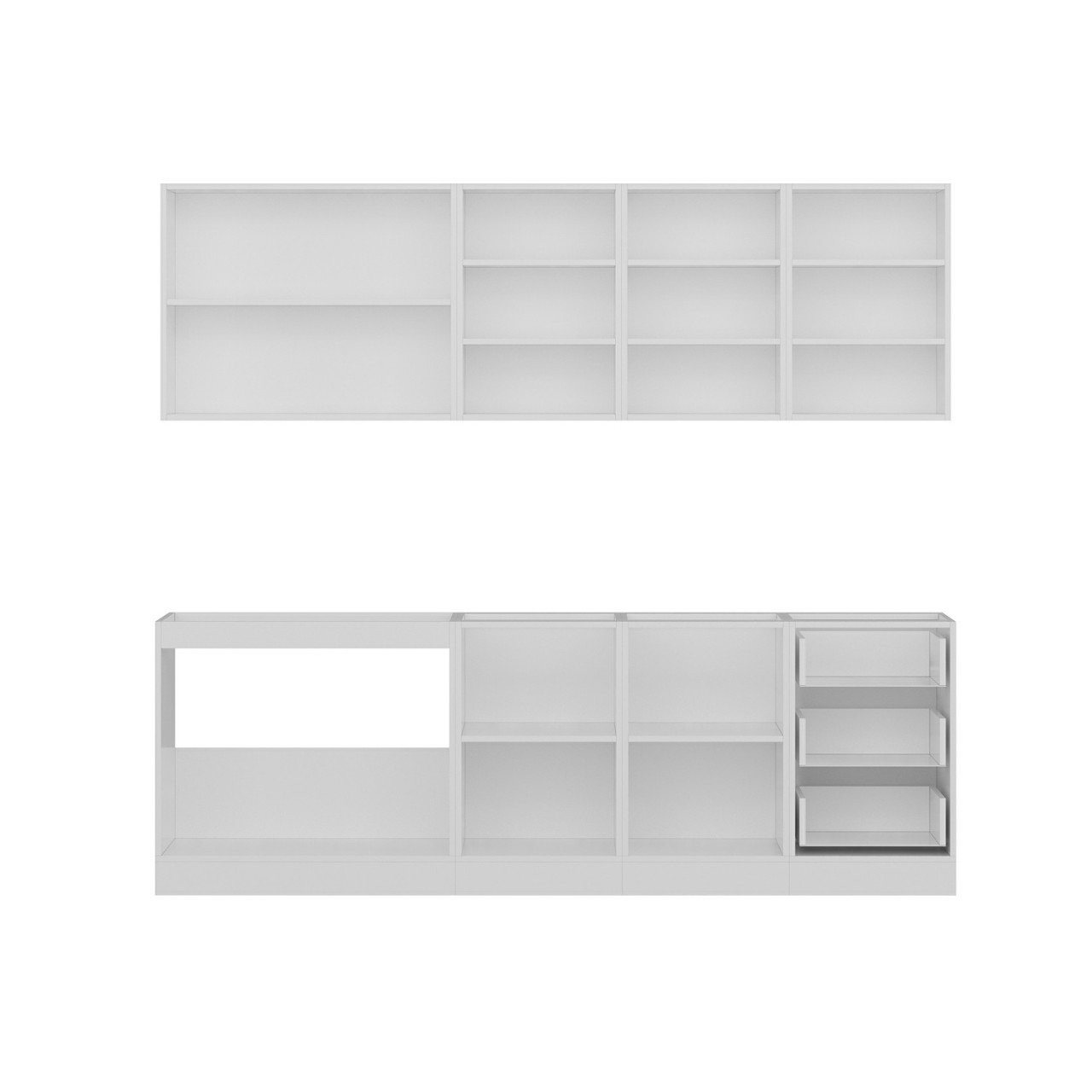 کابینت آشپزخانه مدل B-2 Minar 240 cm مجموعه دو عددی