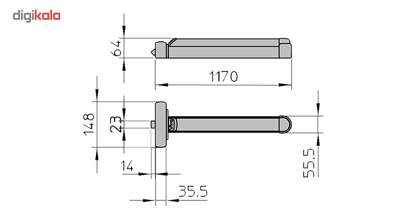 دستگیره فرار تخت ویرو مدل 1170