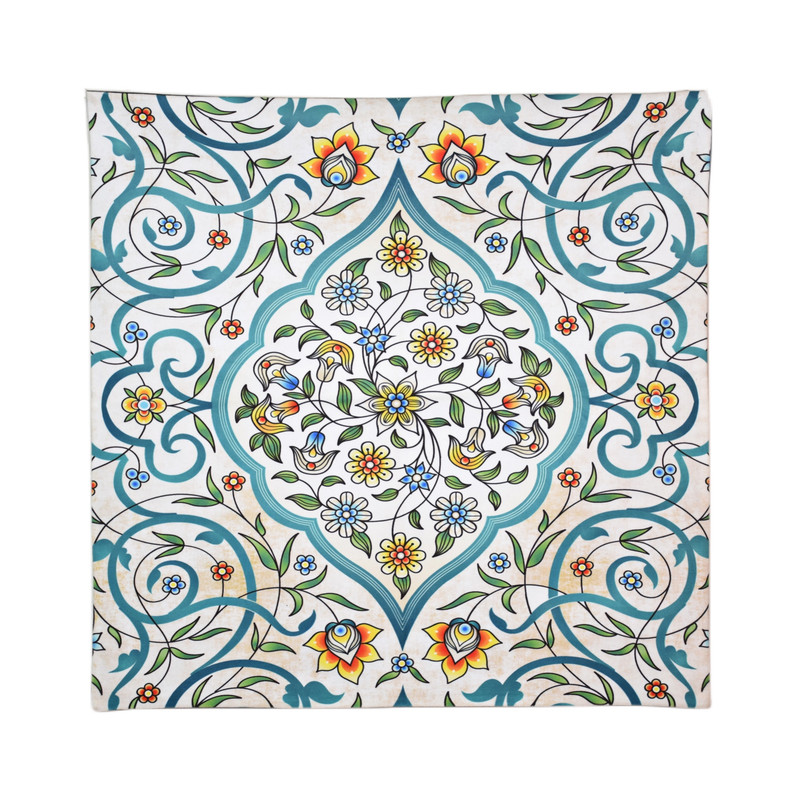 رومیزی مدل مخمل طرح کاشی کد 105