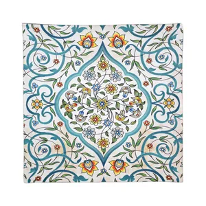 رومیزی مدل مخمل طرح کاشی کد 03