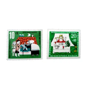 تمبر یادگاری مدل کارتونی کد DS2734 مجموعه 2 عددی