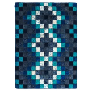 کلاژ فرش  سه متری سبحه طرح چهل تکه پچ ورک کد FDC-4896