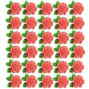 شمع دست ساز مدل گل رز بسته 30 عددی