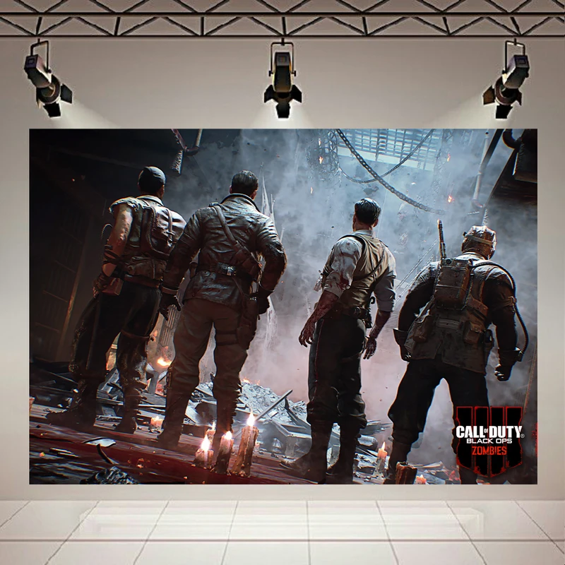 تابلو بوم طرح گیم مدل Call Of Duty Black Ops4 Zombies Blood Of The Deadکد AR2104