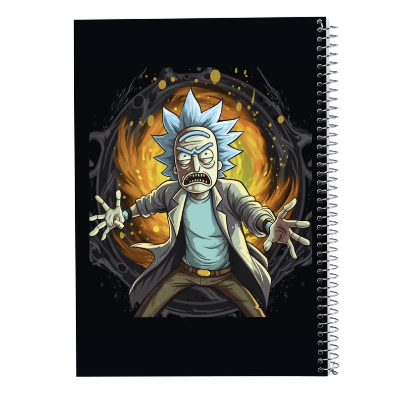 دفتر ژورنال نویسی 50 برگ مدوپد مدل نقطه ای طرح ریک اند مورتی rick&morty کد DF10883