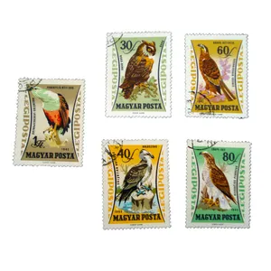 تمبر یادگاری طرح طبیعت مدل پرنده کد bird-502 مجموعه 5 عددی