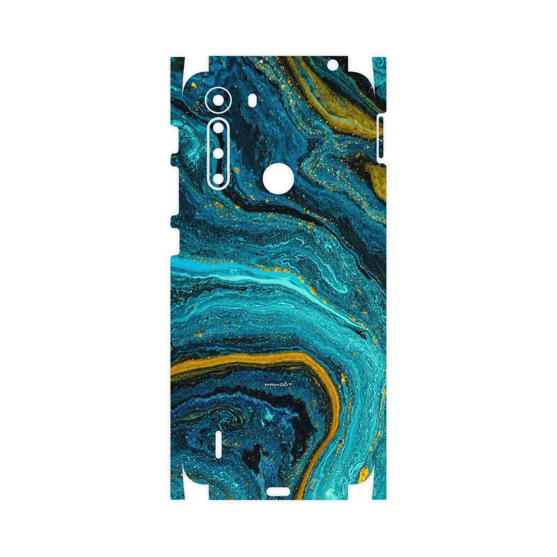 برچسب پوششی ماهوت مدل Turquoise marblewith golden streaks-FullSkin مناسب برای گوشی موبایل موتورولا One Fusion
