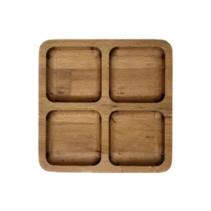 اردوخوری گراش مدل چوبی طرح چهارخانه مربع کد GR-76