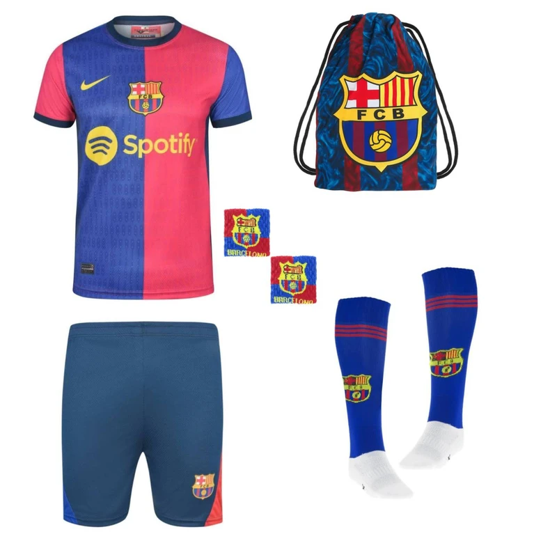 ست 6 تکه لباس ورزشی پسرانه مدل بارسلونا طرح یامال