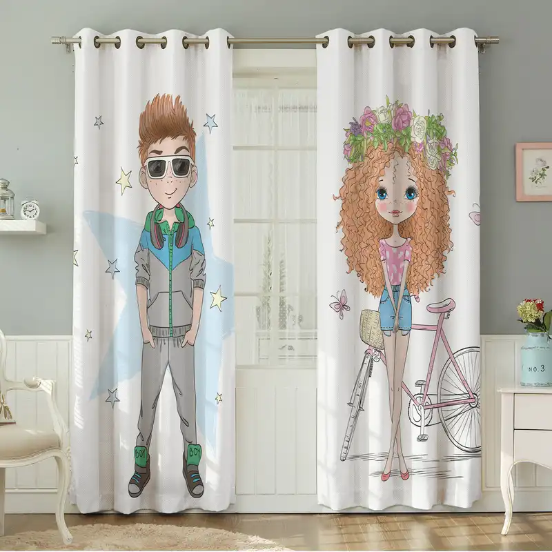 پرده نیروانا طرح کودک مدل مخمل کد 8176 سایز 140×280 سانتی متر