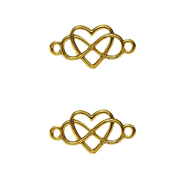 آویز دستبند طرح قلب بی نهایت کد AD 268 مجموعه 2 عددی