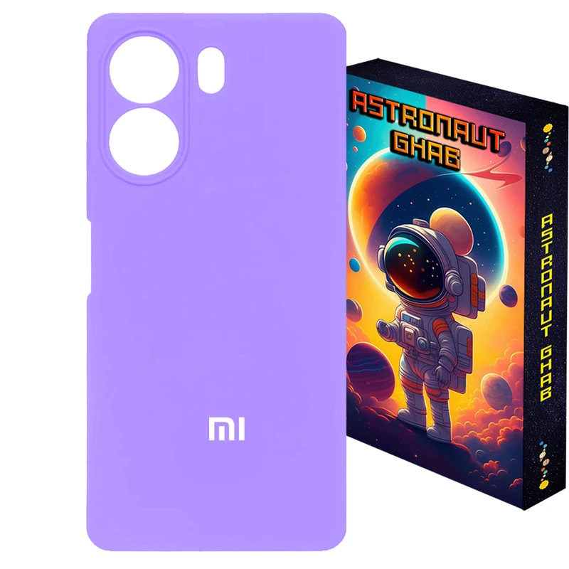 کاور استرونات قاب مدل سیلیکونی پاکنی اورج مناسب برای گوشی موبایل شیائومی Redmi 13C / Poco C65
