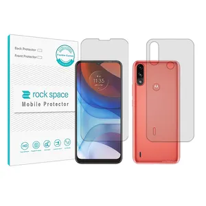 Rockspace clear screen protector HyGEL model suitable for Motorola Moto E7i Power mobile phone with back protector