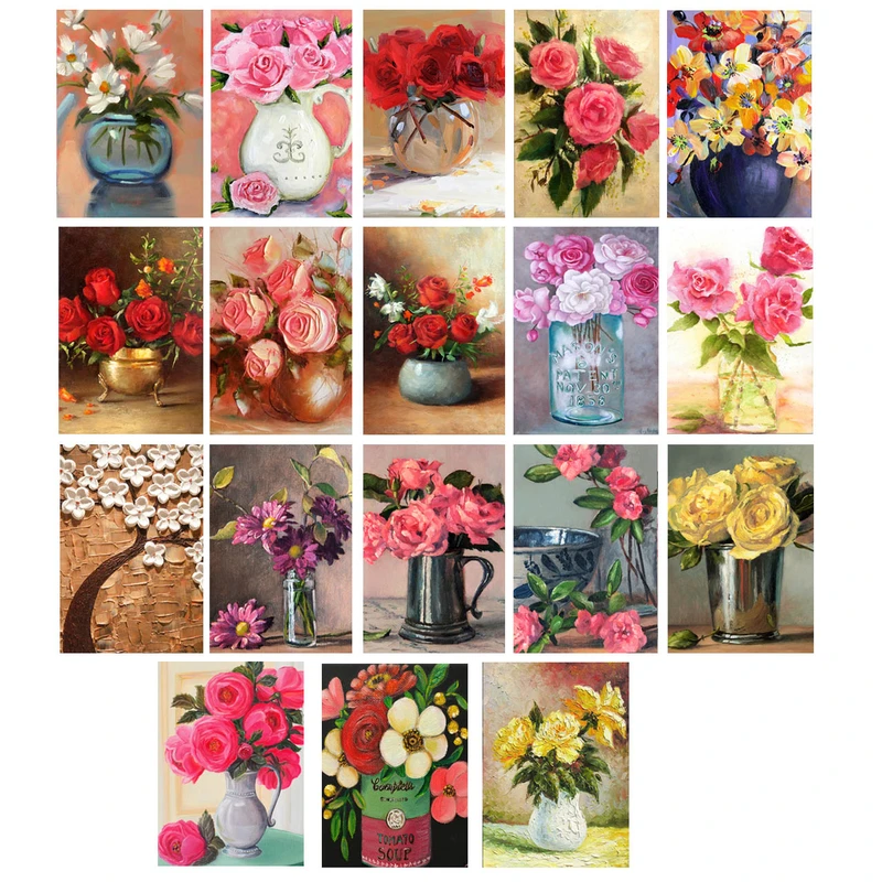 مگنت مدل گلدان های رنسانسی مینیاتوری کد 2.3 مجموعه 18 عددی