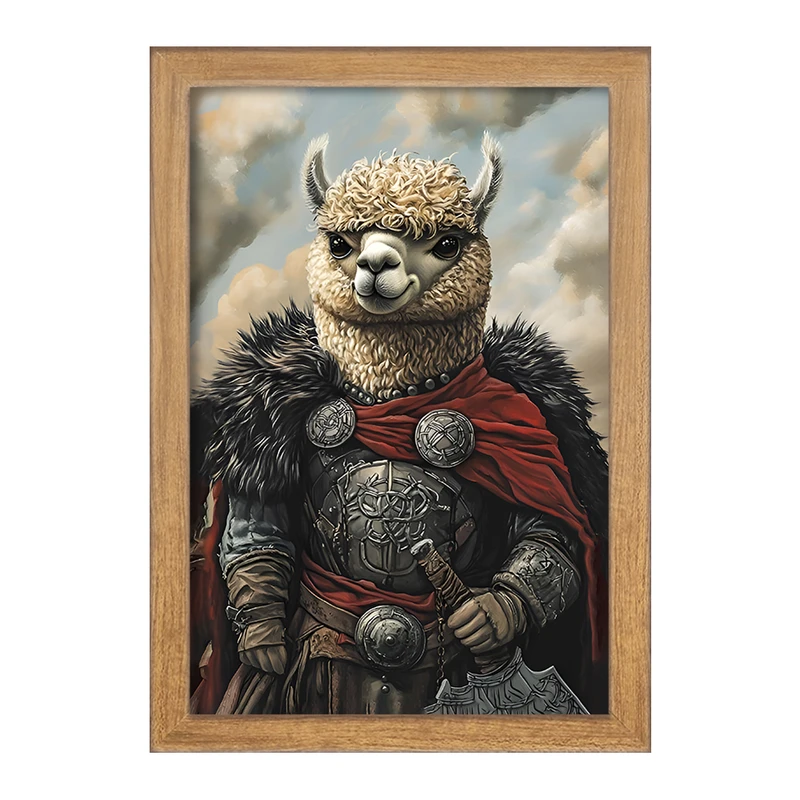 تابلو خندالو مدل لامای جنگجو کد F11658