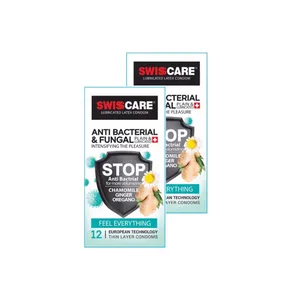 کاندوم سوئیس کر مدل Anti Bacterial مجموعه 2 عددی