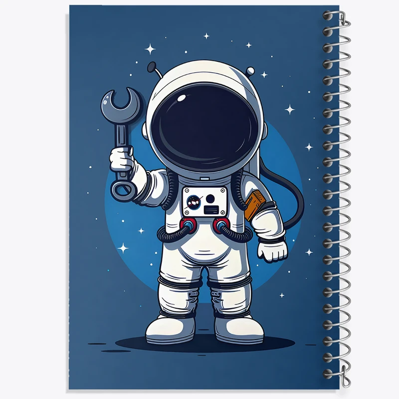 دفتر مشق 50 برگ خندالو طرح فضانورد کد F7027