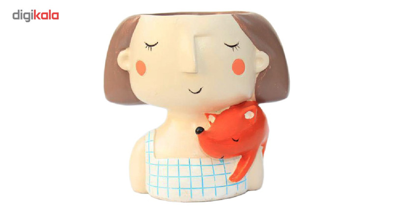 گلدان دکوگل طرح دخترک و روباه مدل DG022