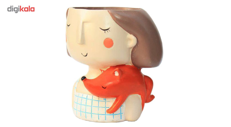 گلدان دکوگل طرح دخترک و روباه مدل DG022