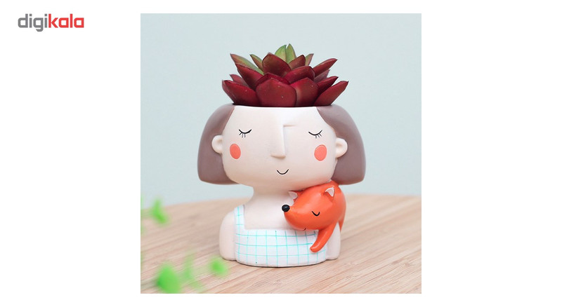 گلدان دکوگل طرح دخترک و روباه مدل DG022
