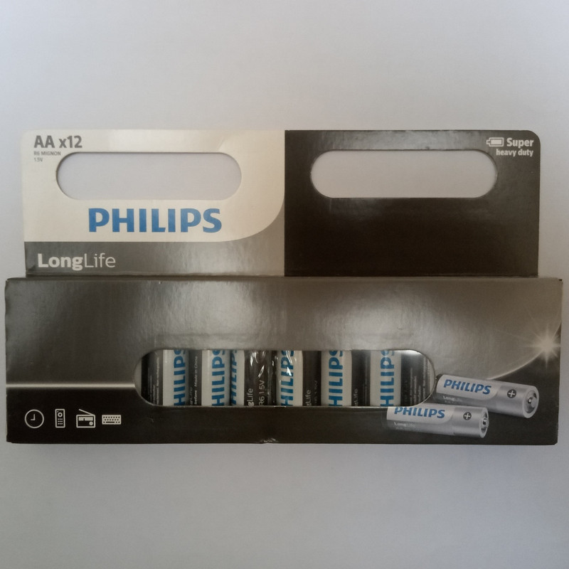 باتری قلمی فیلیپس مدل  LongLife R6L12W بسته 12 عددی
