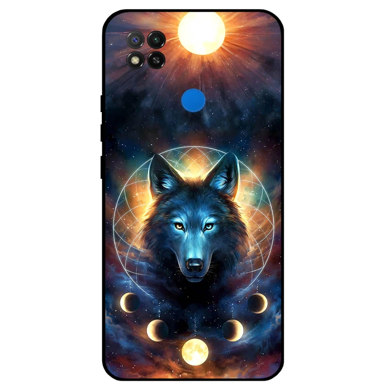 کاور مگافون طرح گرگ و ماه مدل 8006 مناسب برای گوشی موبایل شیائومی Poco C31