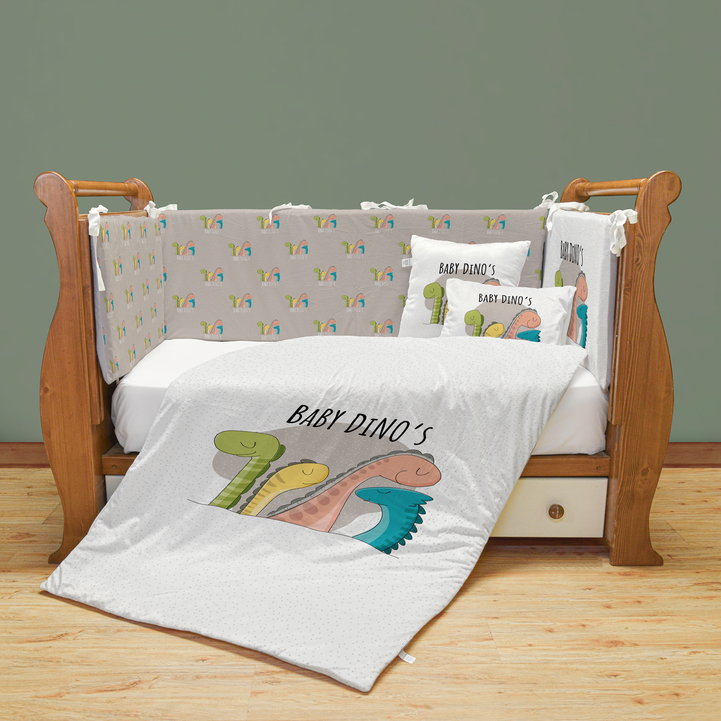 سرویس روتختی 7 تکه کودک مامزکیوتی مدل بچه دایناسورSK91