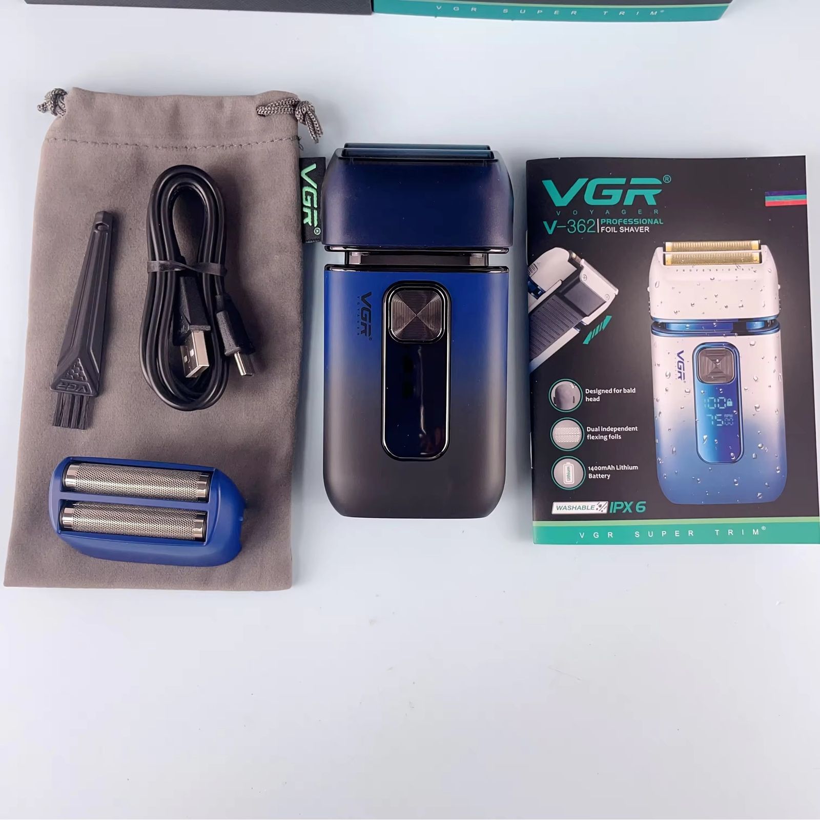 ماشین اصلاح موی سر و صورت وی جی ار مدل V-362 -  - 6