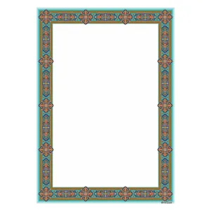 کاغذ تذهیب A4 خانه تذهیب طرح اسلیمی کد 0010 بسته 10عددی