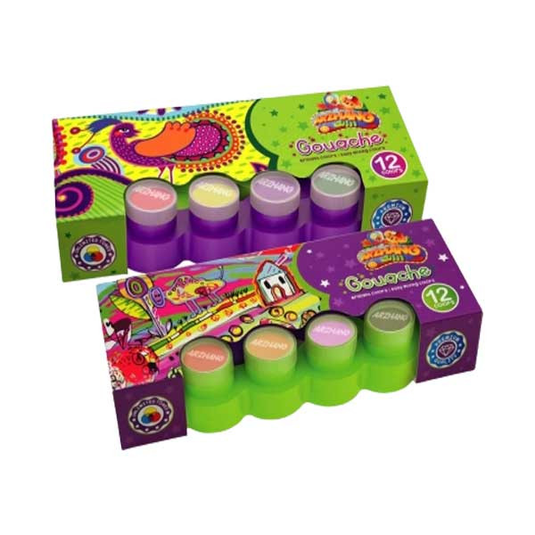 گواش 12 رنگ ارژنگ مدل پازلی کد 4301