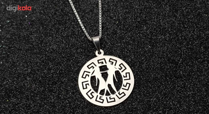گردنبند نقره ترمه مدل ماه تولد خرداد