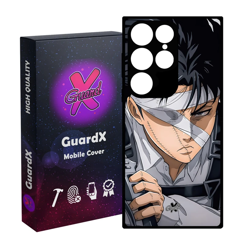 کاور گارد ایکس طرح لیوای انیمه مدل Glass10569 مناسب برای گوشی موبایل سامسونگ Galaxy S24 Ultra