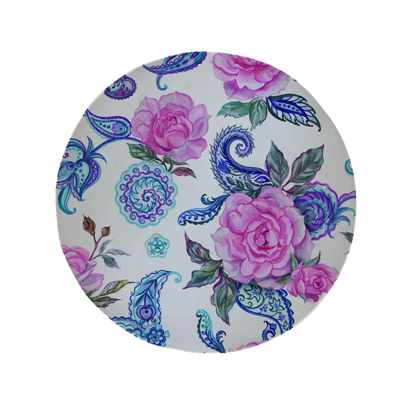 پادری مدل دایره طرح گل کد 5913 سایز 90 × 90 سانتی متر