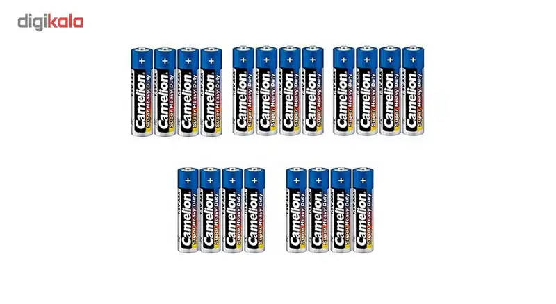 باتری نیم قلمی کملیون مدل Super Heavy Duty بسته 20 عددی