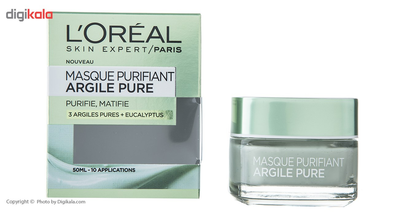 ماسک پاک کننده صورت لورآل مدل Pure Clay حجم 50 میلی لیتر
