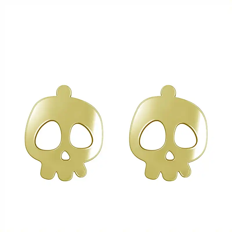 گوشواره طلا 18 عیار زنانه مدوپد مدل جمجمه کد GA1-15717