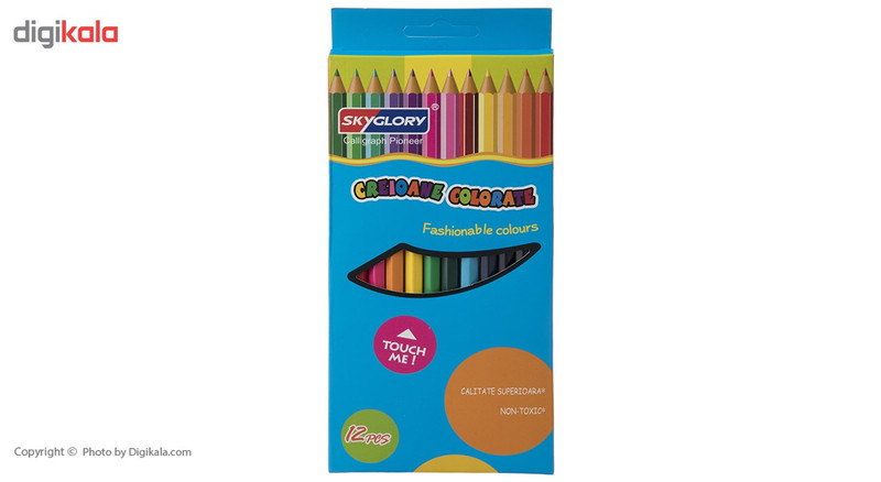 مداد رنگی 12 رنگ اسکای گلوری مدل Fashionable Colours