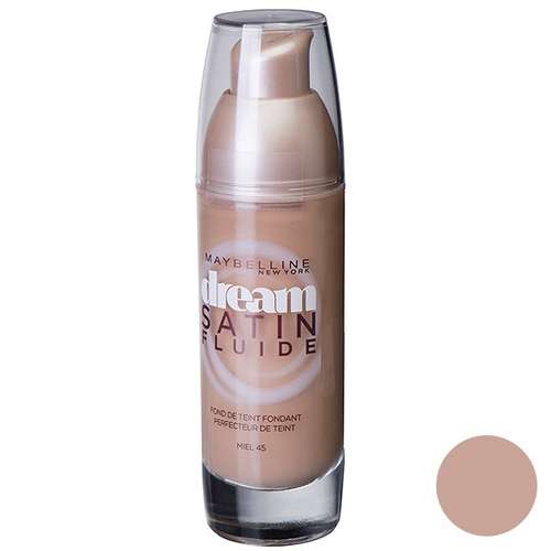 کرم پودر میبلین مدل Dream Satin Fluide Miel 45 حجم 30 میلی لیتر