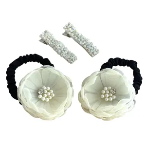 گیره و کش اسکرانچی مو دخترانه مدل دلنواز بسته 4 عددی