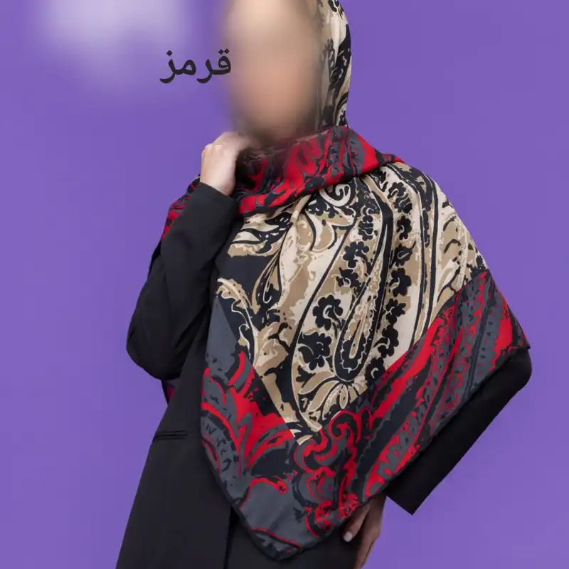 روسری زنانه مدل گلبرگ نخی بهاره 7284