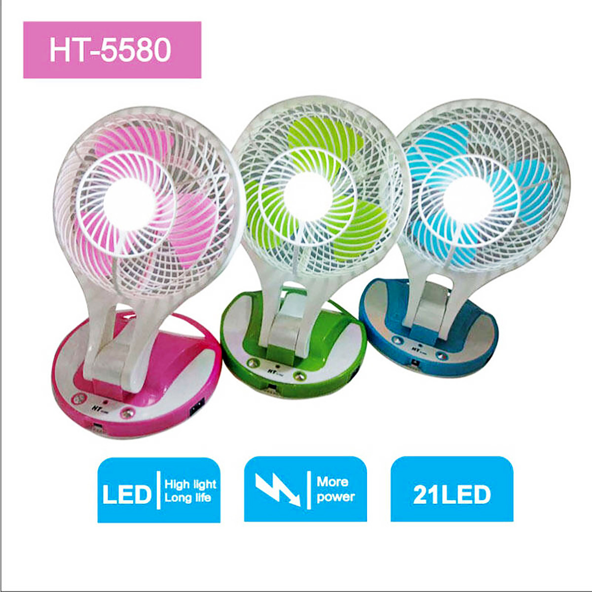 پنکه شارژی مدل HT-5580