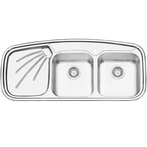 سینک ایلیا استیل مدل 4013R توکار سایز 51 × 116 سانتی متر