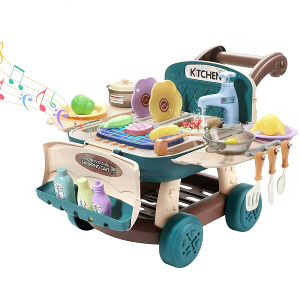 ست اسباب بازی آشپزخانه مدل kitchen cart