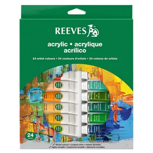 رنگ اکریلیک 24 رنگ ریوز حجم 10 میلی لیتر