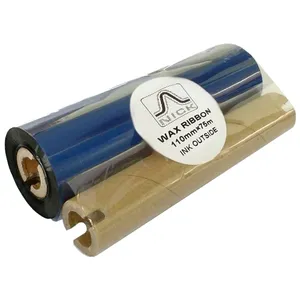 ریبون پرینتر لیبل زن نیک مدل WAX 110mm x 75m بسته 12 عددی