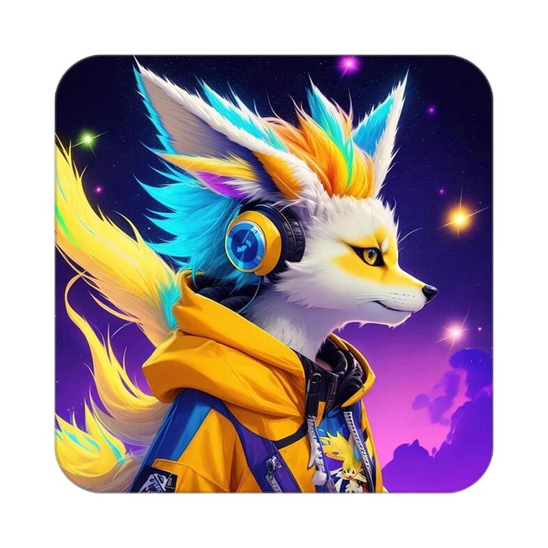 زیر لیوانی کاکتی طرح حیوانات رنگی مدل mp25408