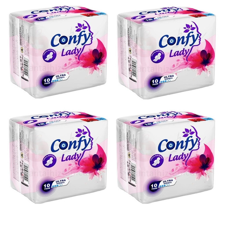 نوار بهداشتی کانفی لیدی مدل ultra normal 4 بسته 4 عددی