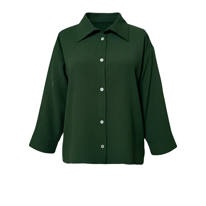 شومیز آستین سه ربع یقه برگردان زنانه مدل Chemise-Gr-01