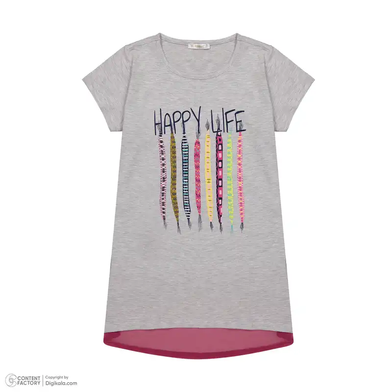 ست تی شرت و شلوارک دخترانه اوزکان مدل ترک 3419692